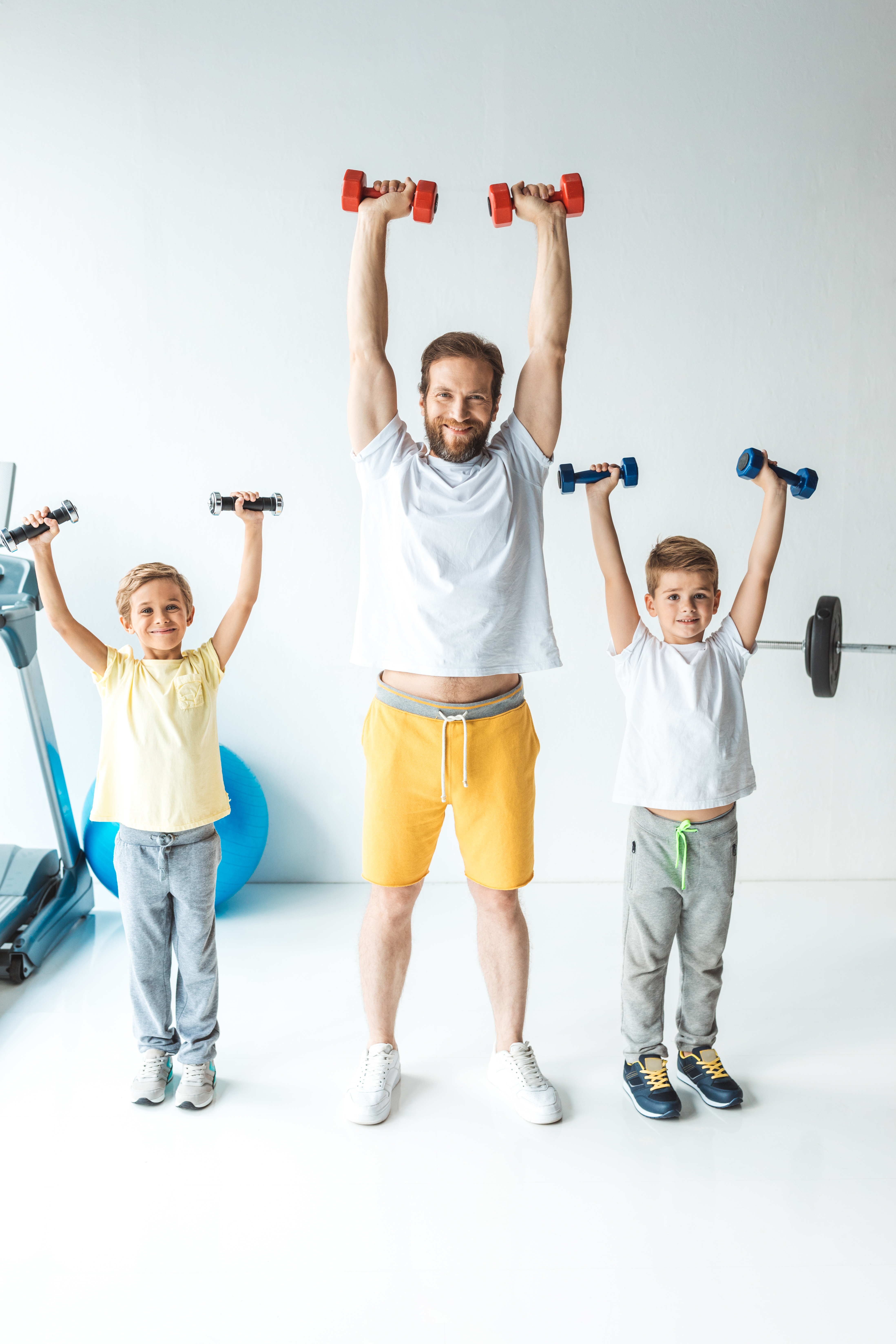 Father and sons fitness